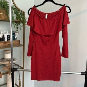 Off the shoulder fitted dress